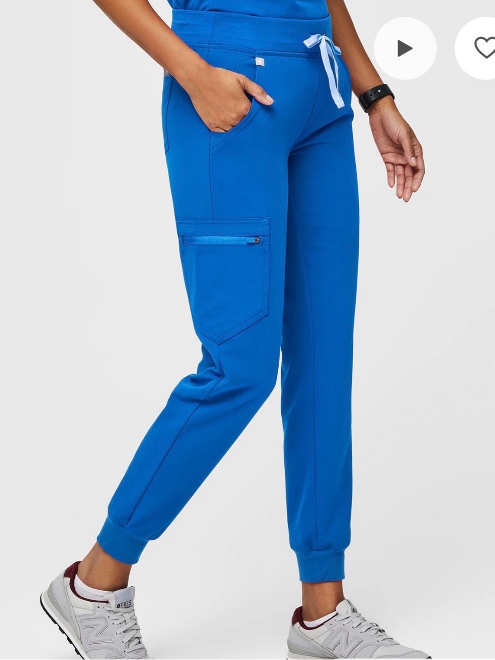 Figs Royal Blue Cargo Jogger with Drawstring